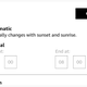 Warmth schedule options.